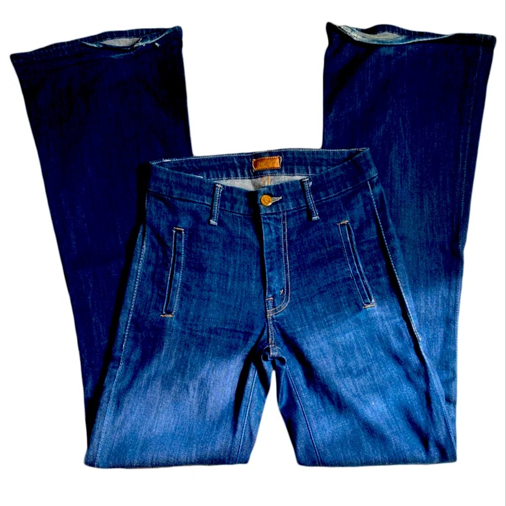 MOTHER denim long flare size 24 high waisted jeans